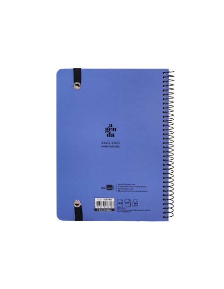 Agenda escolar liderpapel año 24 - 25 curso classic azul 2 días página a5