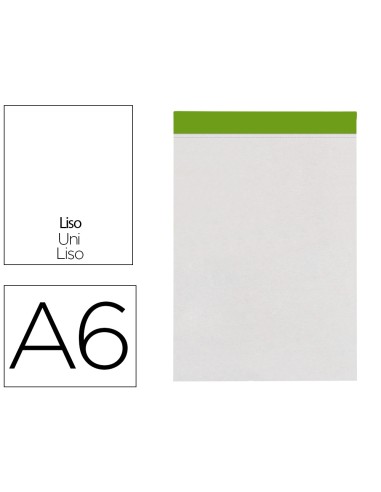 Bloc notas liderpapel liso a6 80 hojas 60 g/m2...