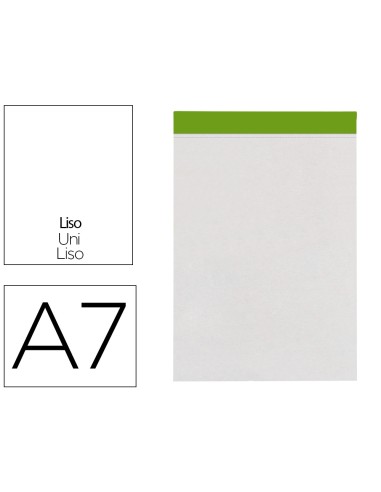 Bloc notas liderpapel liso a7 80 hojas 60 g/m2...