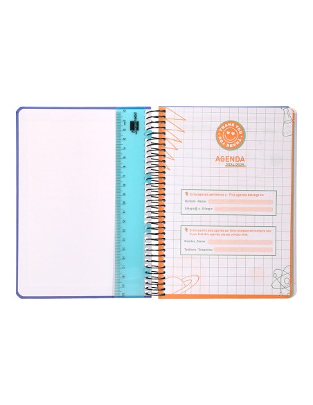 Agenda escolar liderpapel año 24 - 25 curso classic azul 2 días página a5
