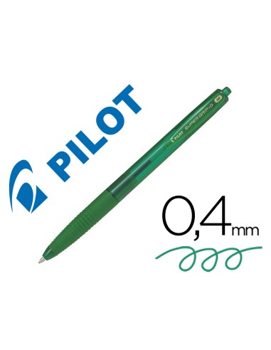 Boligrafo pilot super grip g verde retractil...