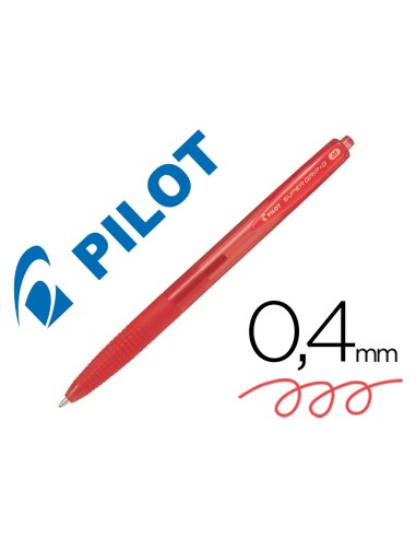Boligrafo pilot super grip g rojo retractil...