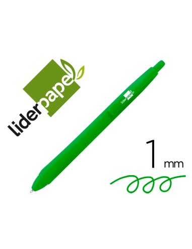 Boligrafo liderpapel gummy touch retractil 1 mm...