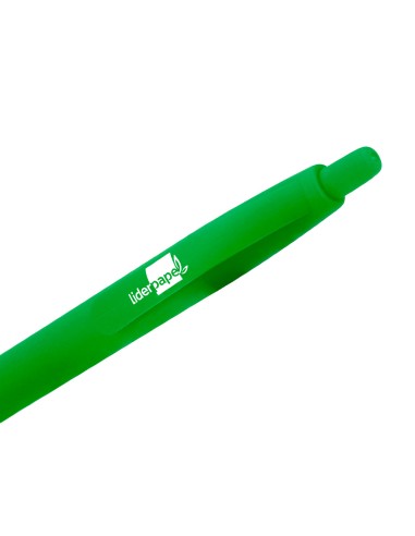 Boligrafo liderpapel gummy touch retractil 1 mm...