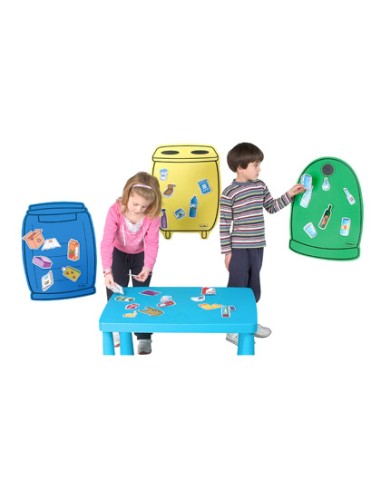 Juego contenedores henbea plastico reciclaje...