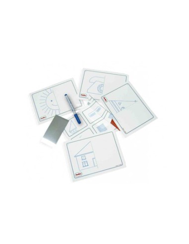 Juego tarjetas reutilizables henbea imagina y...