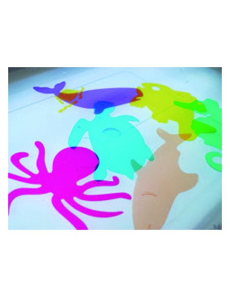 Juego plantillas flexibles henbea animales del mar medidas 15x21 cm set 6 unidades