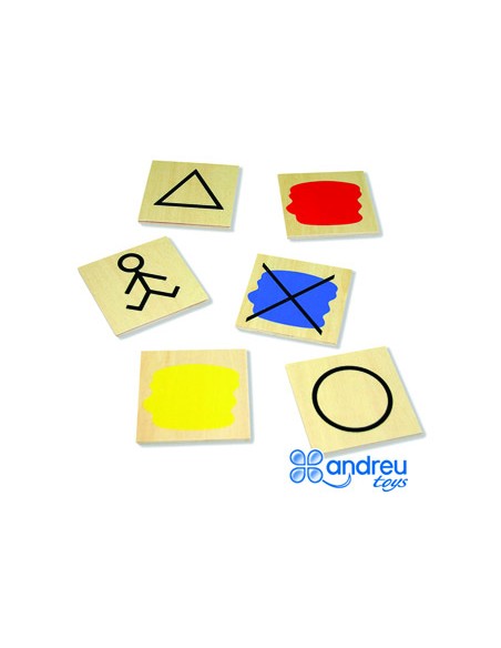 Juego andreutoys bloques logicos atributos 20 piezas 27x10x5 cm