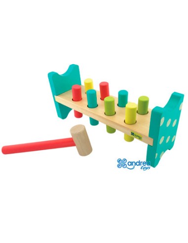 Juego andreutoys banco pica colores 8 barras...
