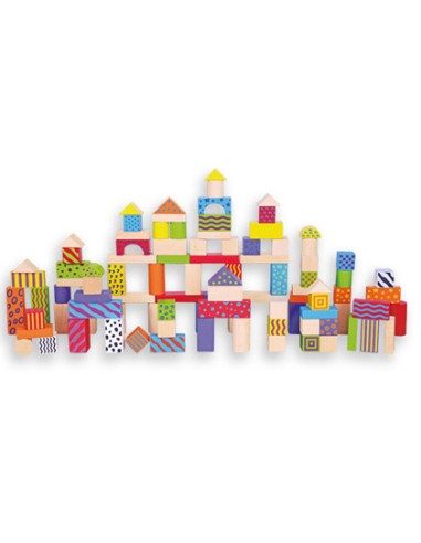 Juego andreutoys bloques maderas 100 piezas...