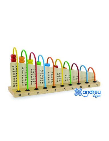 Juego andreutoys abacus madera para sumar y...