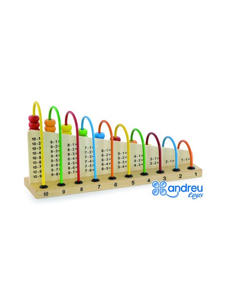 Juego andreutoys abacus madera para sumar y restar 29x14,5x7,5 cm
