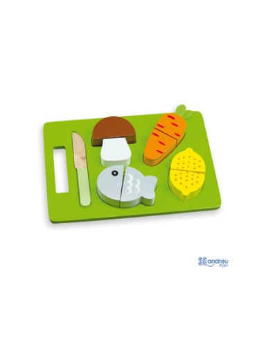 Juego andreutoys bandeja alimentos para cortar...