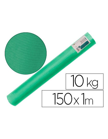 Papel kraft verjurado liderpapel verde musgo ancho 1 m longitud 150 m gramaje 65 gr peso 10 kg