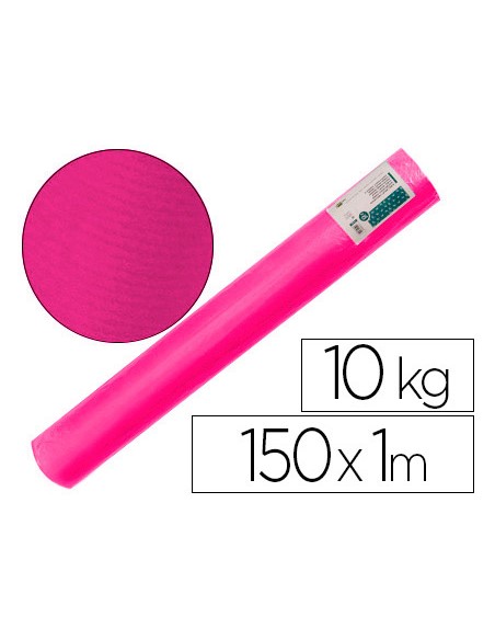 Papel kraft verjurado liderpapel fucsia ancho 1 m longitud 150 m gramaje 65 gr peso 10 kg