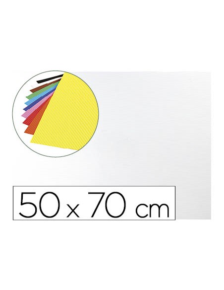 Goma eva ondulada liderpapel 50x70cm 2,2mm de espesor blanco