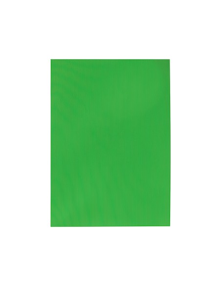 Goma eva ondulada liderpapel 50x70cm 2,2mm de espesor verde