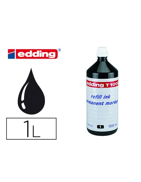 Tinta rotulador edding t-1000 negro bote 1 litro