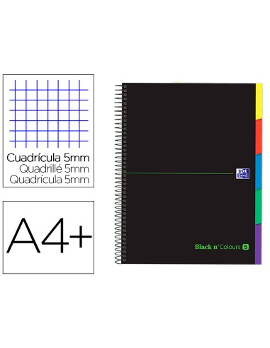 Cuaderno espiral oxford ebook 5 tapa extradura...
