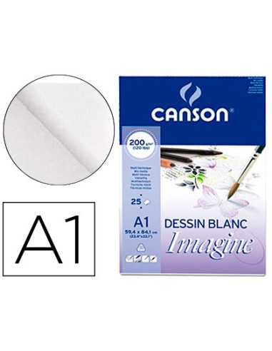 Bloc dibujo multitecnicas canson imagine din a1...