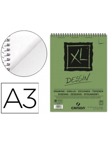 Bloc dibujo canson xl dessin din a3 liso...