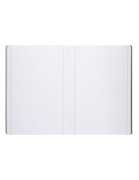 Libreta liderpapel 360 tapa de plastico a5 48 hojas 90gr 5mm con doble margen tapa negra