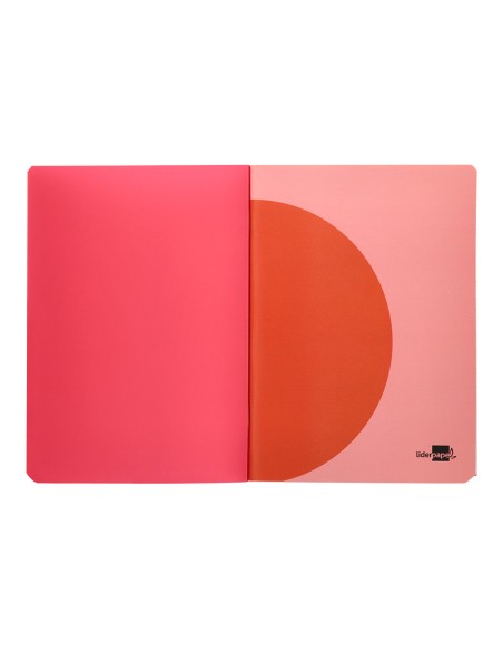 Libreta liderpapel 360 tapa de plastico a5 48 hojas 90gr 5mm con doble margen colores surtidos