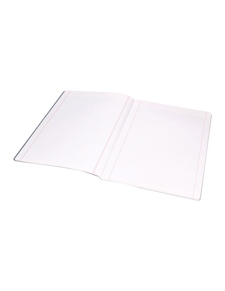 Libreta liderpapel 360 tapa de plastico a4 48 hojas 90gr horizontal con doble margen tapa negra