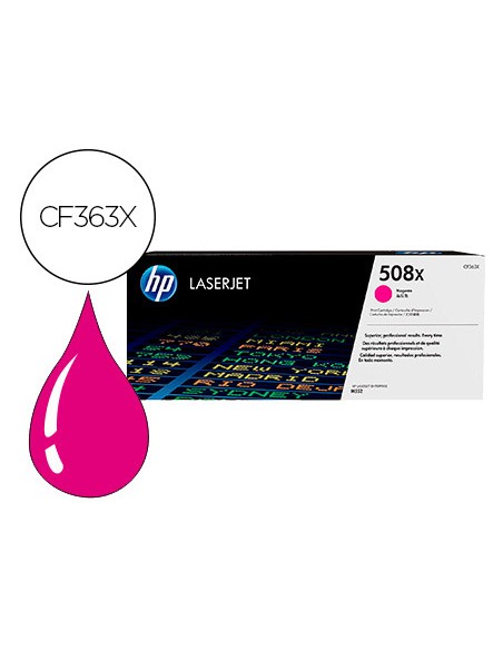 Toner hp color laserjet entreprise m552 / m553 / m577 magenta 9500 paginas