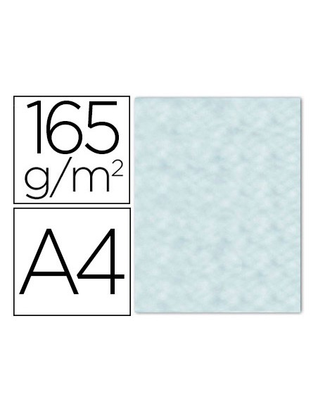 Papel color liderpapel pergamino con bordes a4 165gr azul pack de 25 hojas