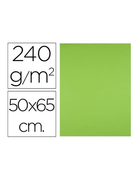 Cartulina liderpapel 50x65 cm 240g/m2 verde paquete de 25 hojas