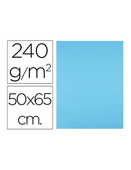Cartulina liderpapel 50x65 cm 240g/m2 celeste paquete de 25 hojas