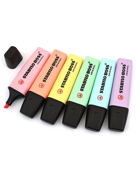 Rotulador stabilo boss pastel fluorescente 70 amarillo cremoso