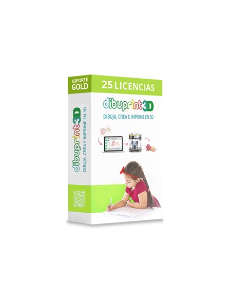 Dibuprint 3d colido software medium soporte gold 8x5 licencias 25