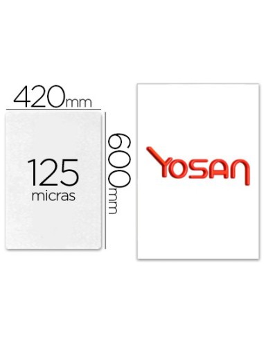 Bolsa de plastificar yosan brillo 420 x 600 mm...
