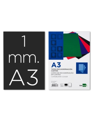 Tapa encuadernacion liderpapel carton a3 1mm...