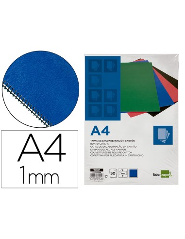 Tapa encuadernacion liderpapel carton a4 1mm...