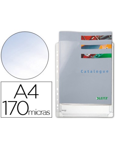 Funda multitaladro leitz din a4 pvc 170 mc con...