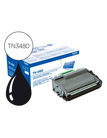 Toner brother tn-3480 dcp-l5500dn / dcp-l6600dw / hl-l5000d / mfc-l5700 alta capacidad negro 8000 pag
