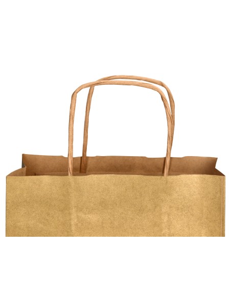 Bolsa kraft q-connect oro asa retorcida 270x120x360 mm