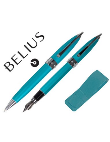 Juego de boligrafo y pluma belius brena...