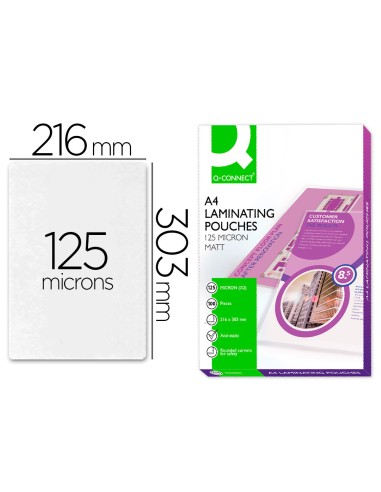 Bolsa de plastificar q-connect 303 x 216 mm 125...