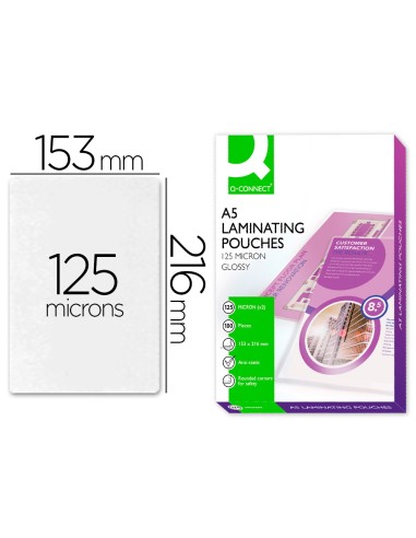 Bolsa de plastificar q-connect 153 x 216 mm 125...