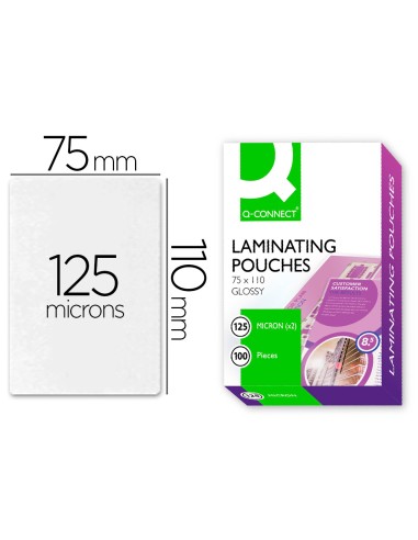 Bolsa de plastificar q-connect 110 x 75 mm 125...