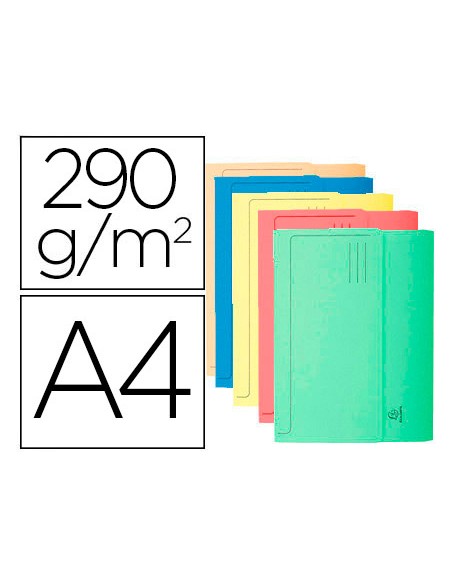 Subcarpeta cartulina con bolsa exacompta din a4 colores surtidos 290 gr