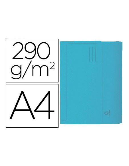 Subcarpeta cartulina con bolsa exacompta din a4 celeste 290 gr