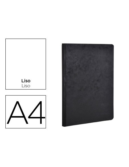 Libreta age-bag tapa cartulina lomo cosido liso 96 hojas color negro 210x297 mm
