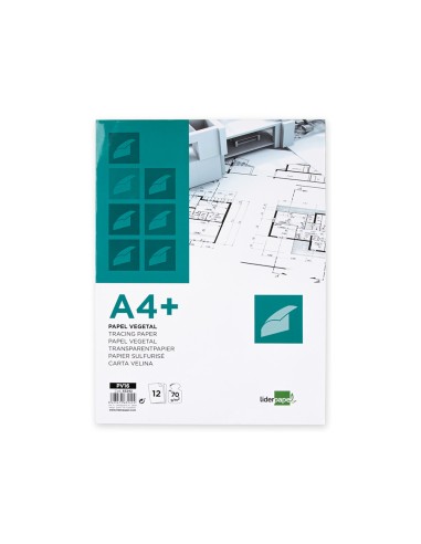 Papel dibujo liderpapel a4+ 320x240mm 70g/m2...