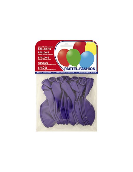 Globo 100% latex biodegradable pastel lila bolsa de 20 unidades
