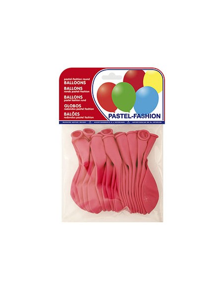 Globo 100% latex biodegradable pastel fucsia bolsa de 20 unidades